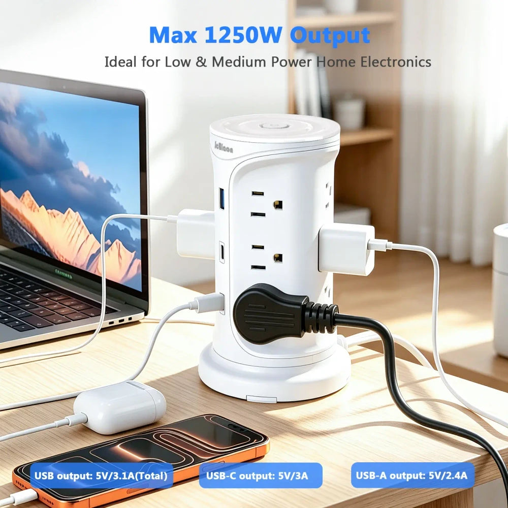 Tower Multi Outlet Power Strip