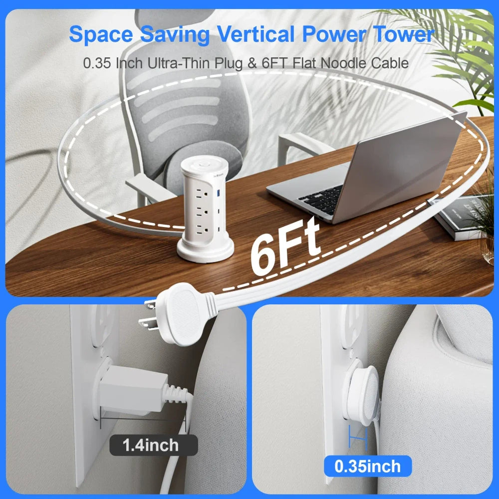 Tower Multi Outlet Power Strip