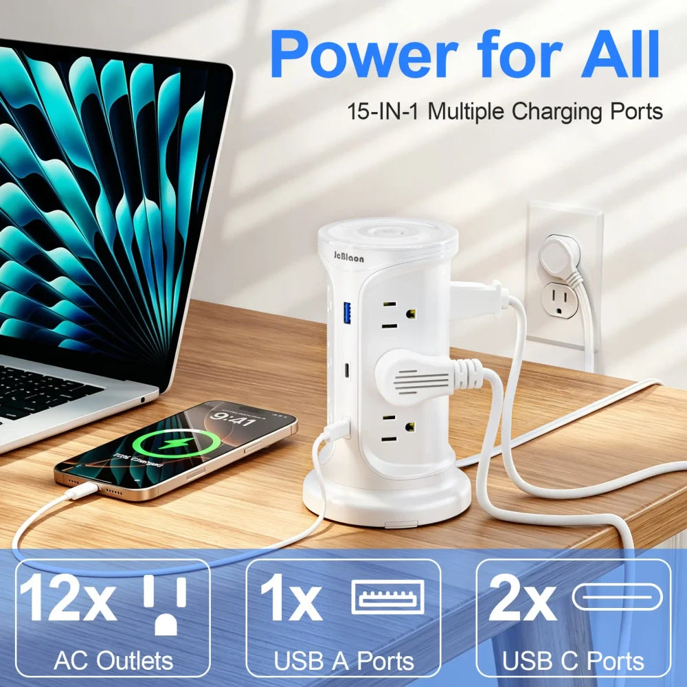 Tower Multi Outlet Power Strip