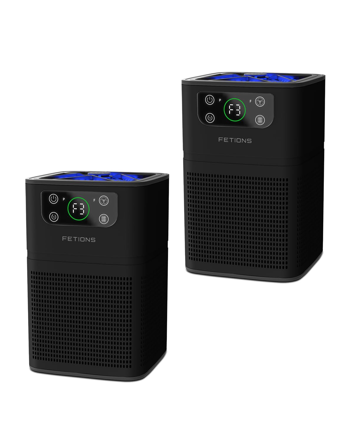 Air Purifiers for Home FETIONS Air Cleaner with Aromatherapy Function 3-in-1 Filtration System for Office Living Room Bedroom Kitchen Compact with H13 HEPA Filter for Dander Pollen OdorBlack2 Pack