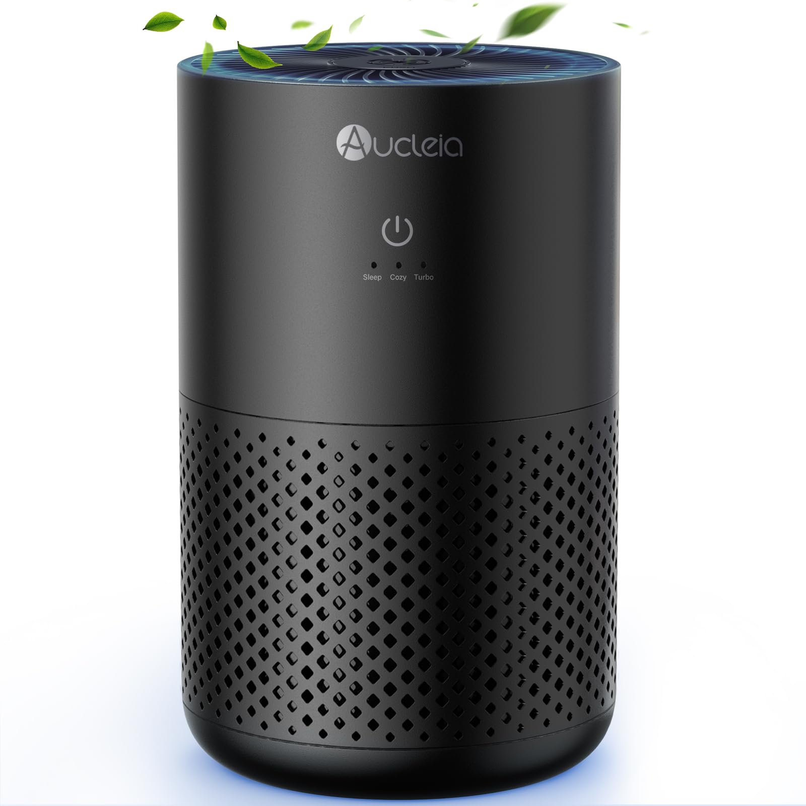 Air Purifiers for Bedroom up to 588 Ft² 20dB Bedroom Air Purifier for Small Room Removes Dust Pets Hair Smoke Odor with Aromatherapy Function(Black)